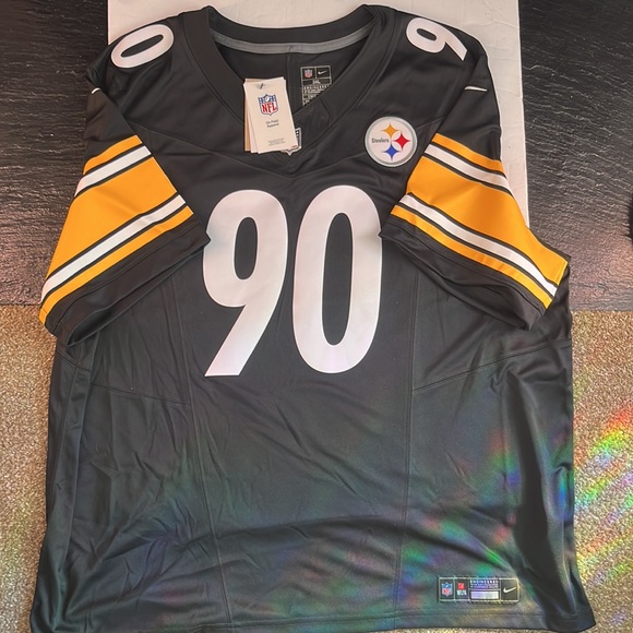 Pittsburgh Steelers TJ Watt NFL Jersey Black, Yellow White - Adult Size 3XL - Picture 2 of 12